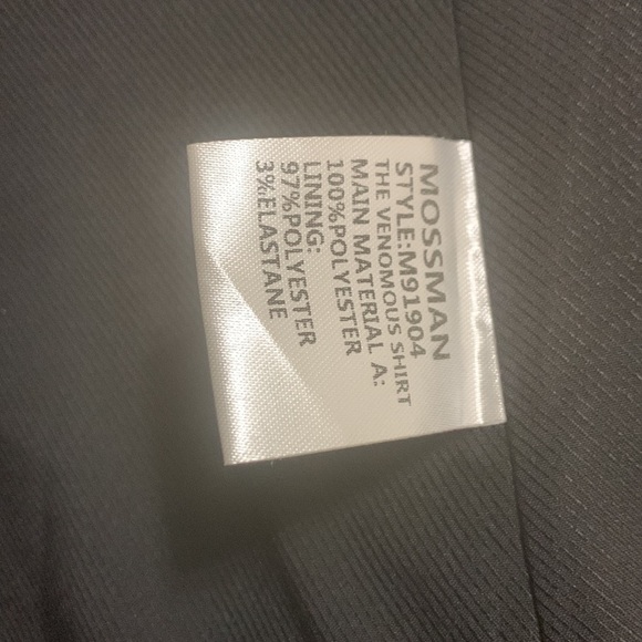 MOSSMAN The venomous shirt black and tan print size 2 - Picture 11 of 12